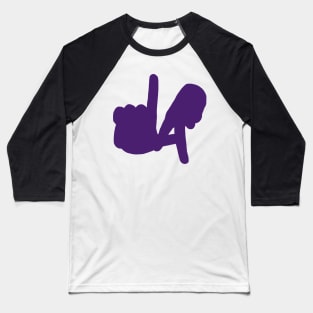 LA Hands Silhouette, Purple Baseball T-Shirt